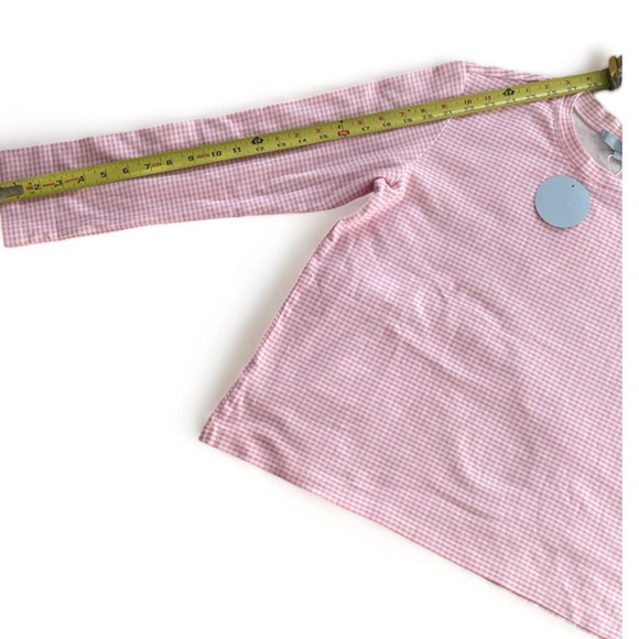 Hill House The Ivy Sleep Long Sleeve Sleep Tee Bubblegum Gingham Small - Picture 2 of 5